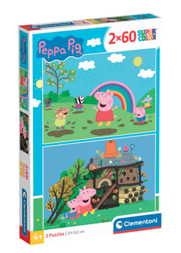 Clementoni sestavljanka, Pujsa Pepa, 2x60 (21622)