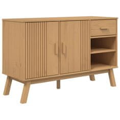 Greatstore Komoda OLDEN rjava 114x43x73,5 cm trdna borovina