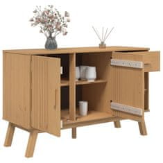 Greatstore Komoda OLDEN rjava 114x43x73,5 cm trdna borovina