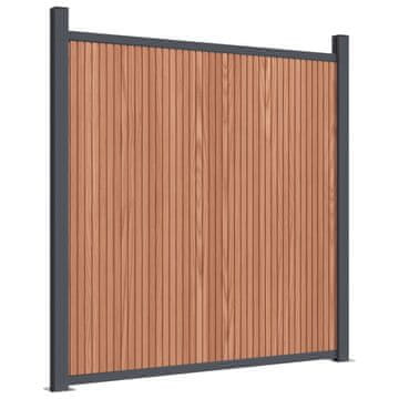 Vidaxl Ograjni panel WPC rjav 180x186 cm