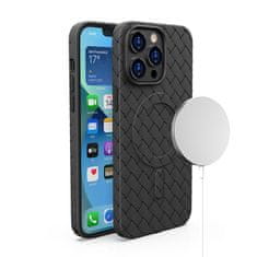 HURTEL Etui pokrowiec plecionka do iPhone 15 z MagSafe Woven Case czarny