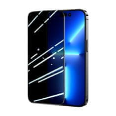 Joyroom Kaljeno steklo za iPhone 14 Pro z antiobveščevalnim filtrom za celoten zaslon z jasnim okvirjem