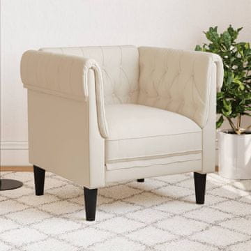 Vidaxl vidaXL Chesterfield fotelj, oblazinjenje iz lana