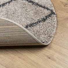 Vidaxl Košata preproga PAMPLONA moderna bež in antracit Ø 80 cm