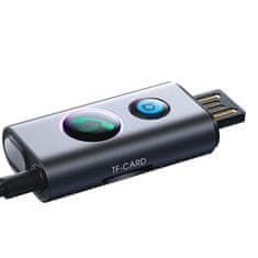 Joyroom Avtomobilski brezžični sprejemnik oddajnik Audio USB AUX TF kartica JR-CB7 siv