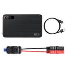 BASEUS 3v1 Jump Starter 1200A + powerbank 7200mAh + LED svetilka - črna