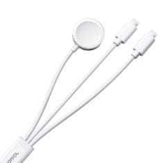Joyroom 3v1 Kabel USB-A kabel z indukcijskim polnilnikom + 2x iPhone Lightning 1,2 m bel