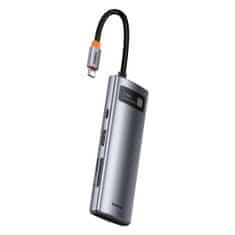BASEUS 7w1 HUB Adapter Metal Gleam Series USB-C do USB-C PD 3x USB-A HDMI SD TF