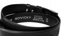 Rovicky Moški usnjen pas z elegantnim motivom žlebov