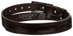 Rovicky Okrašen moški pas iz lakiranega naravnega zrnatega usnja