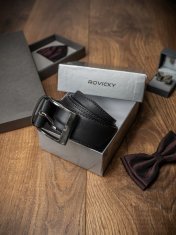 Rovicky Univerzalen moški usnjen pas s klasično zaponko