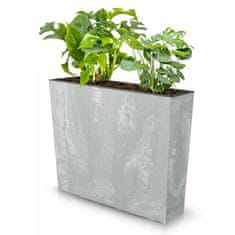 botle Cvetlični lonec z vložkom Betonski učinek siva 58x18x50 cm Balkonski cvetlični lonec Plastika