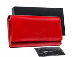 4U Cavaldi Prostorna ležeča ženska denarnica iz naravnega usnja z RFID sistemom