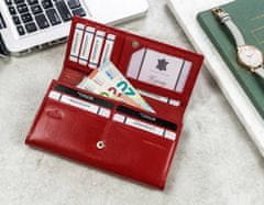 4U Cavaldi Prostorna ležeča ženska denarnica iz naravnega usnja z RFID sistemom