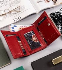 Peterson Ženska usnjena denarnica s kljukico in zaponko