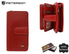 Peterson Elegantna, vertikalna ženska denarnica iz naravnega usnja