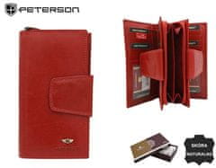 Peterson Prostorna, usnjena ženska denarnica na zaponko