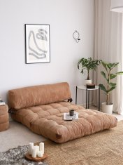Atelier Del Sofa Raztegljiv kavč z dvema sedežema - kamelja barva