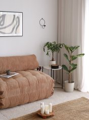 Atelier Del Sofa Raztegljiv kavč z dvema sedežema - kamelja barva