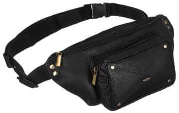 Peterson Moška usnjena okrogla torbica s sprednjim žepom