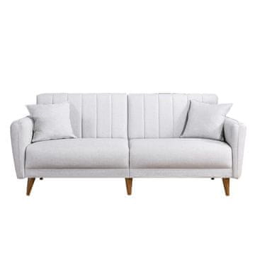 Atelier Del Sofa Raztegljiv kavč s tremi sedeži, Aqua - Cream