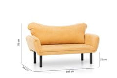 Atelier Del Sofa Raztegljiv kavč z dvema sedežema