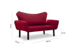 Atelier Del Sofa Raztegljiv kavč z dvema sedežema