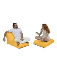 Atelier Del Sofa Vrtna vreča za fižol, Siesta kavč postelja Pouf - rumena