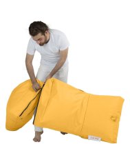 Atelier Del Sofa Vrtna vreča za fižol, Siesta kavč postelja Pouf - rumena