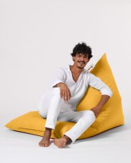 Atelier Del Sofa Vrtna vreča Bean Bag, piramida Big Bed Pouf - rumena