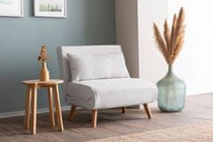 Atelier Del Sofa 1-sedežna raztegljiva sedežna garnitura, Folde Single - Teddy Fabric - Cream