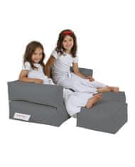 Atelier Del Sofa Vrtna vreča Bean Bag, otroški dvojni sedež Pouf - Fume