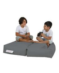 Atelier Del Sofa Vrtna vreča Bean Bag, otroški dvojni sedež Pouf - Fume