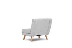 Atelier Del Sofa 1-sedežna raztegljiva sedežna garnitura Folde Single - tkanina Teddy - siva