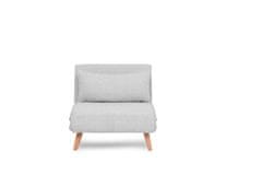 Atelier Del Sofa 1-sedežna raztegljiva sedežna garnitura Folde Single - tkanina Teddy - siva