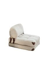 Atelier Del Sofa 1-sedežna raztegljiva kavč postelja, zložljiva Teddy - kremasta
