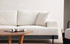 Atelier Del Sofa 3-sedežna zofa, Eti Black 3 sedeži - bela