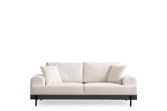 Atelier Del Sofa 3-sedežna zofa, Eti Black 3 sedeži - bela