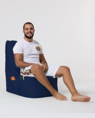 Atelier Del Sofa Vrtna vreča za fižol, Diamond - temno modra