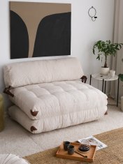 Atelier Del Sofa Raztegljiv kavč z dvema sedežema - bela