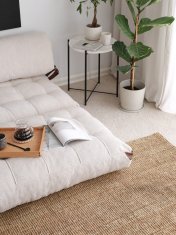 Atelier Del Sofa Raztegljiv kavč z dvema sedežema - bela