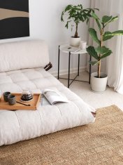 Atelier Del Sofa Raztegljiv kavč z dvema sedežema - bela