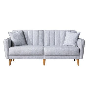 Atelier Del Sofa Raztegljiv kavč s tremi sedeži, Aqua - Grey