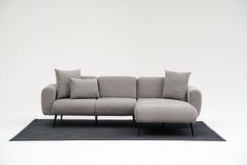 Atelier Del Sofa Kotna sedežna garnitura, desna stran - svetlo siva