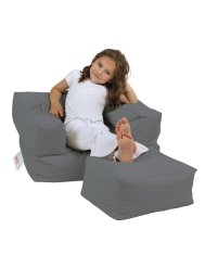 Atelier Del Sofa Vrtna vreča Bean Bag, otroški enojni sedež Pouffe - Fume