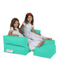 Atelier Del Sofa Vrtna vreča Bean Bag, otroški dvojni sedež Pouf - turkizna