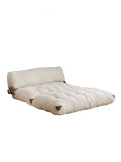 Atelier Del Sofa Raztegljiv kavč z dvema sedežema - kremasta