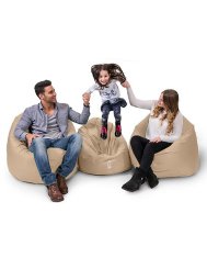 Atelier Del Sofa Garden Bean Bag, Iyzi 100 Cushion Pouf - Mink