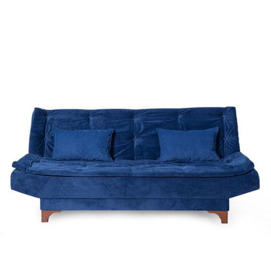 Atelier Del Sofa Raztegljiv kavč s tremi sedeži, Kelebek - temno modra