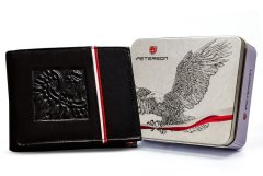 shumee RFID Patriotic usnjena denarnica Peterson 304P-02 Coat of Arms, črna